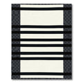 Bold Black White Stripe Accent Rug