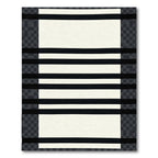 Bold Black White Stripe Accent Rug