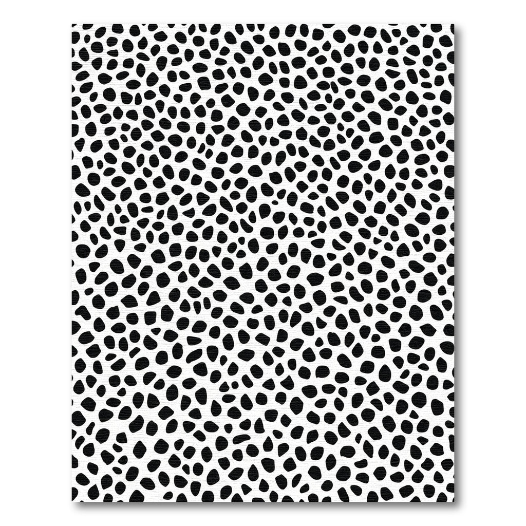 Black White Spotted Abstract Pattern Rug