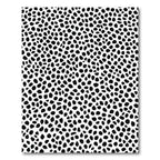 Black White Spotted Abstract Pattern Rug