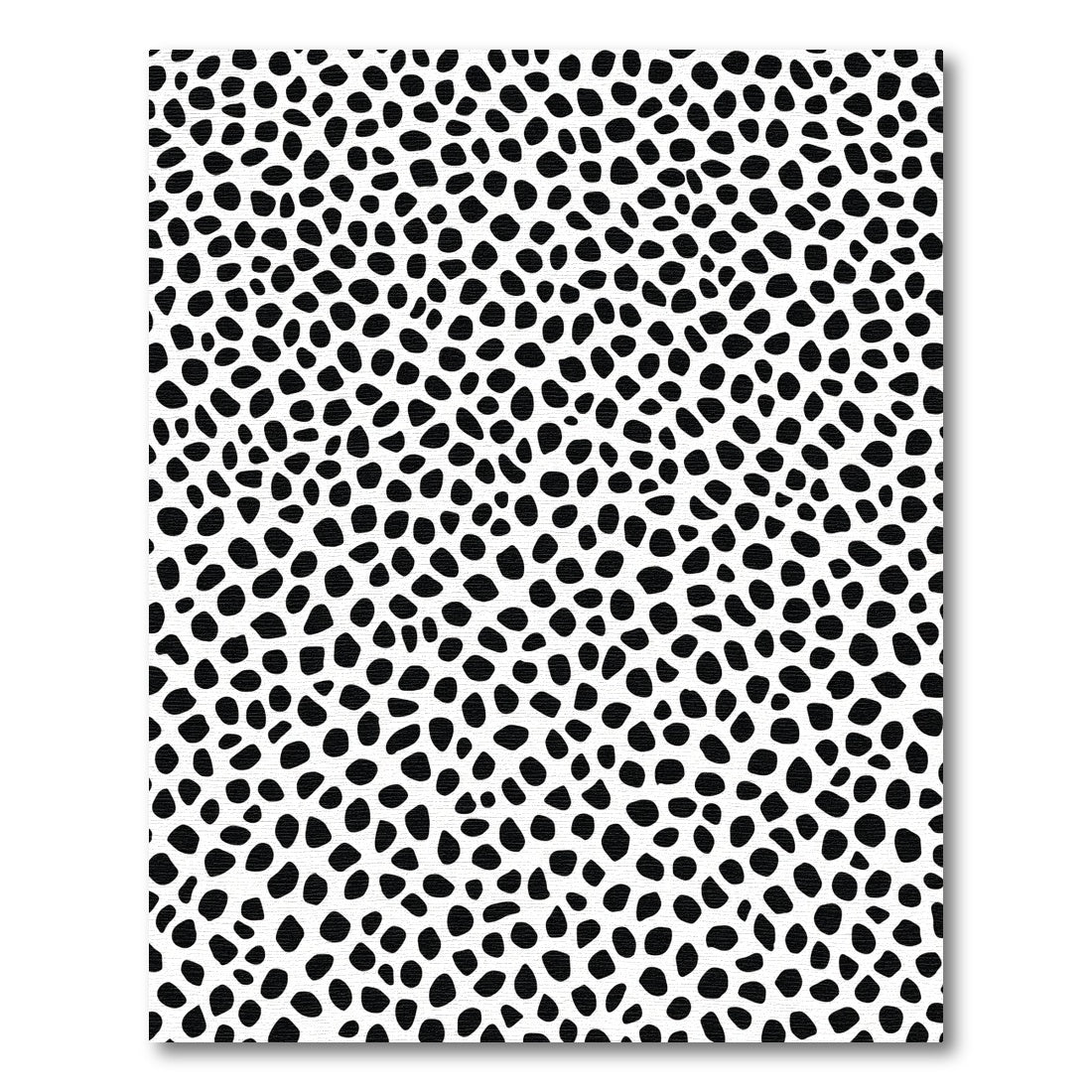 Black White Spotted Abstract Pattern Rug