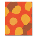 Vibrant Orange Abstract Blob Rug