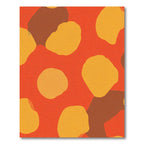 Vibrant Orange Abstract Blob Rug