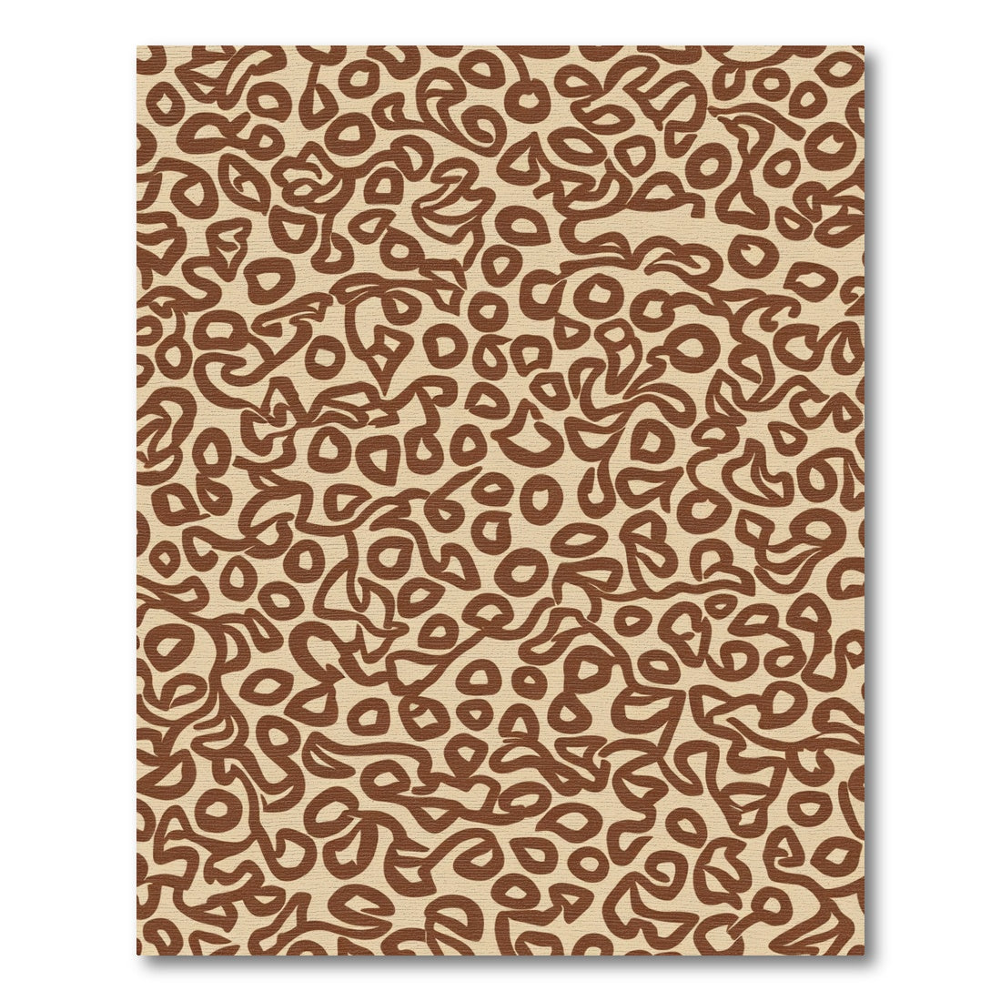 Brown Organic Scribble Dots Rug