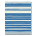 Classic Blue White Striped Broad Rug