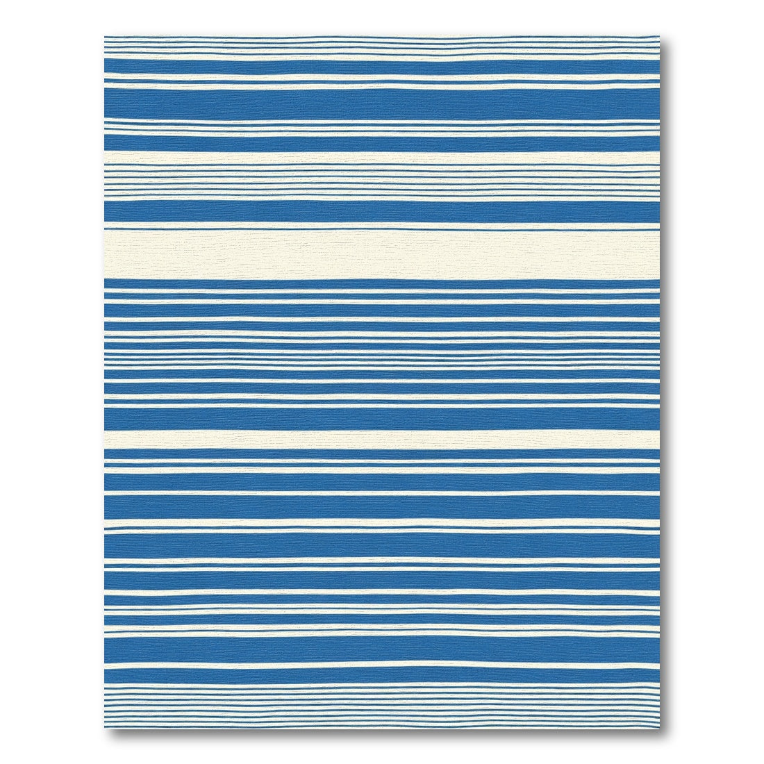 Classic Blue White Striped Broad Rug