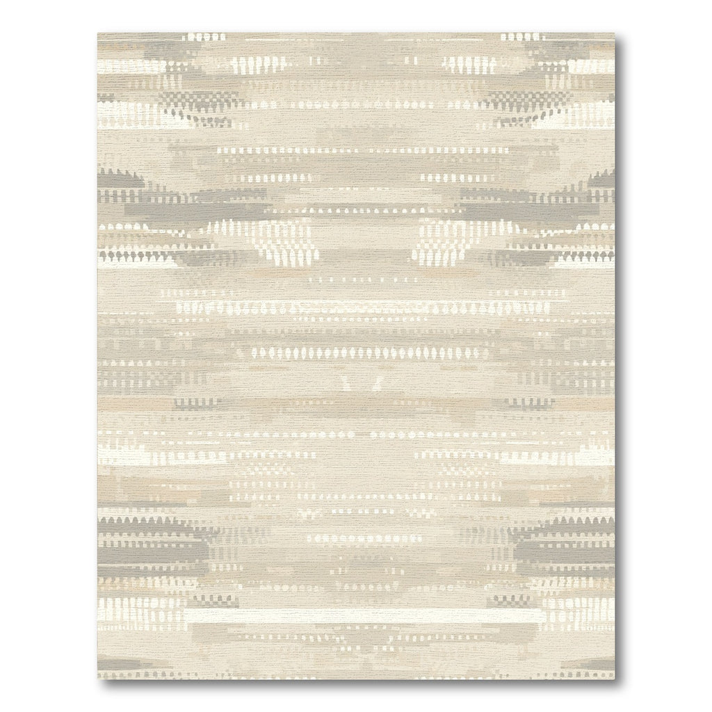 Muted Earth Tone Abstract Stripe Rug