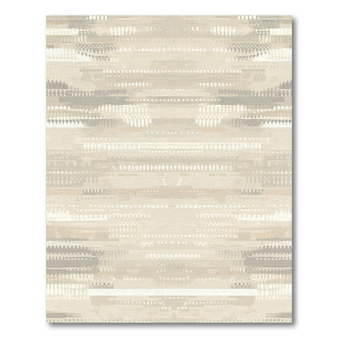 Muted Earth Tone Abstract Stripe Rug