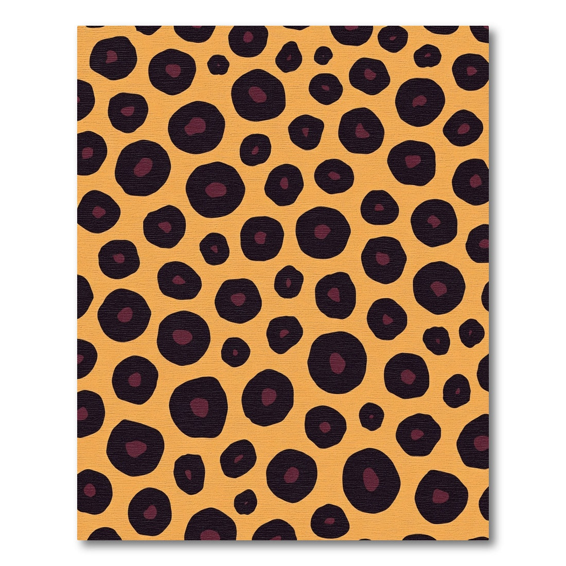 Bold Orange Leopard Spot Rug