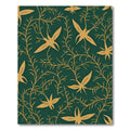 Deep Teal Golden Vine Botanical Rug