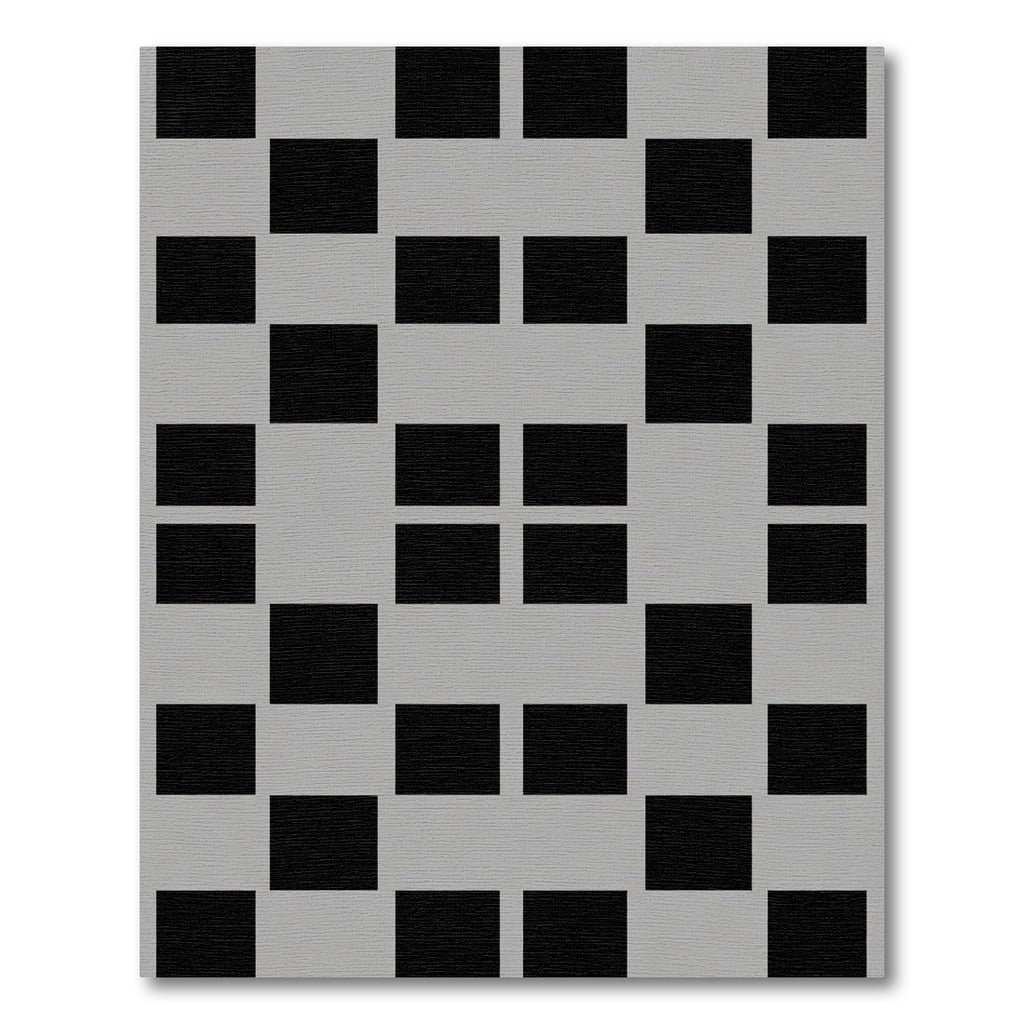 Black and Gray Checkerboard Square Rug