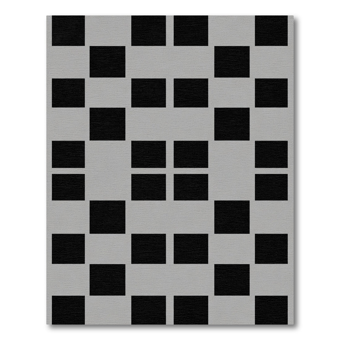 Black and Gray Checkerboard Square Rug
