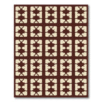 Modern Brown Cream Abstract Motif Rug
