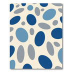 Sky Blue Oval Cluster Rug
