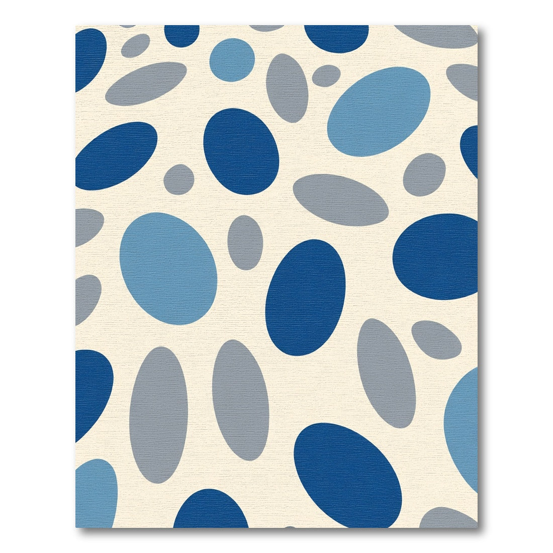 Sky Blue Oval Cluster Rug
