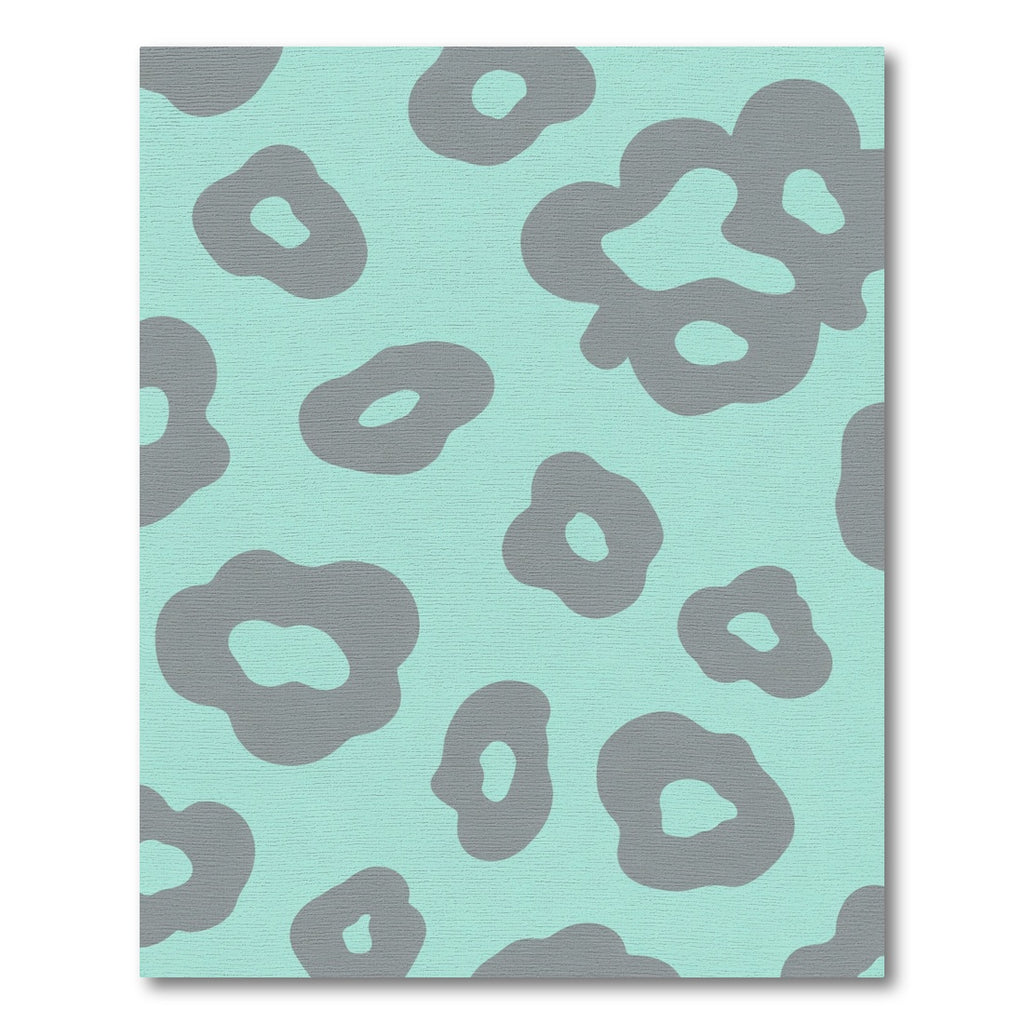 Aqua Gray Organic Spots Rug