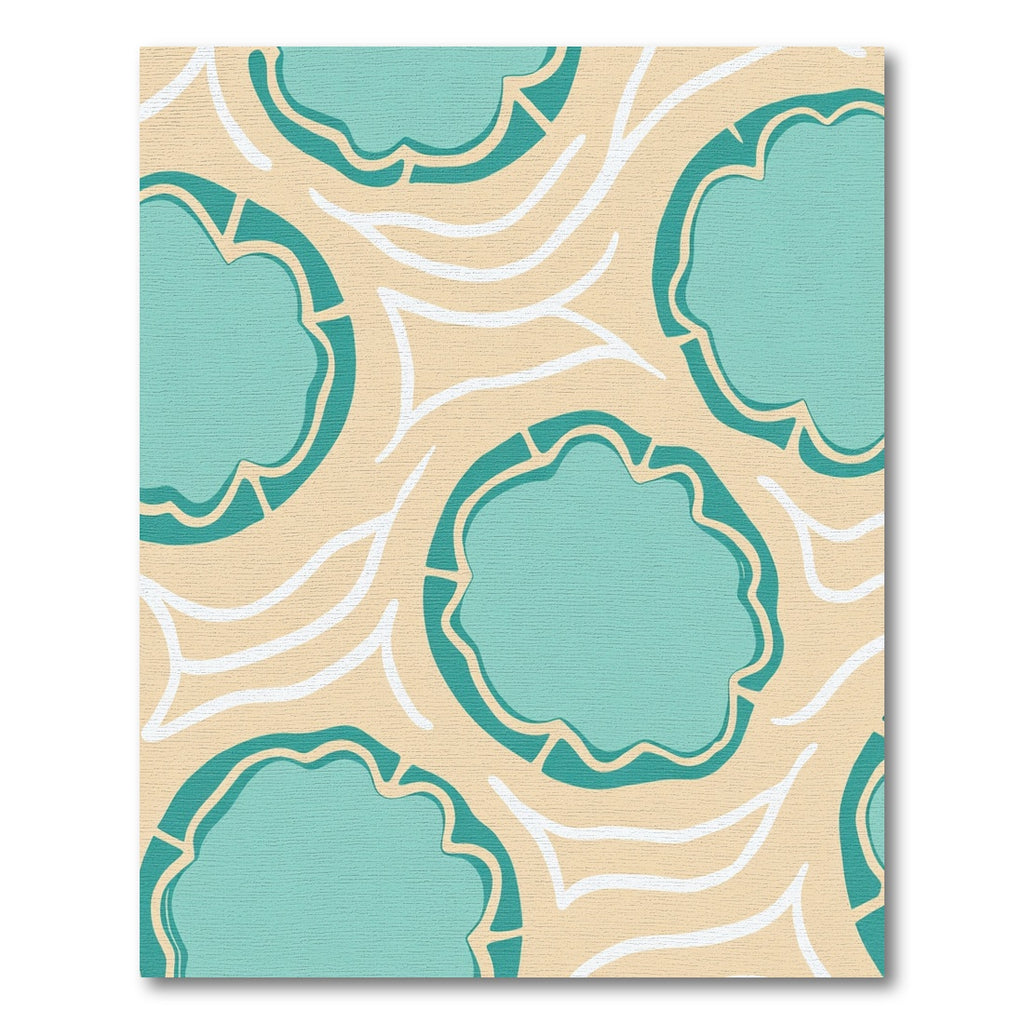 Teal Cloud Organic Contemporary Field Rug