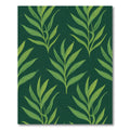 Dark Green Leafy Sprig Repeats Rug