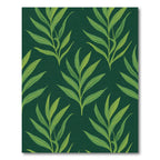 Dark Green Leafy Sprig Repeats Rug
