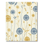 Golden Blue Dandelion Field Rug