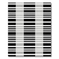 Classic Black Gray Plaid Strips Rug