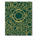 Emerald Gold Abstract Swirl Star Rug