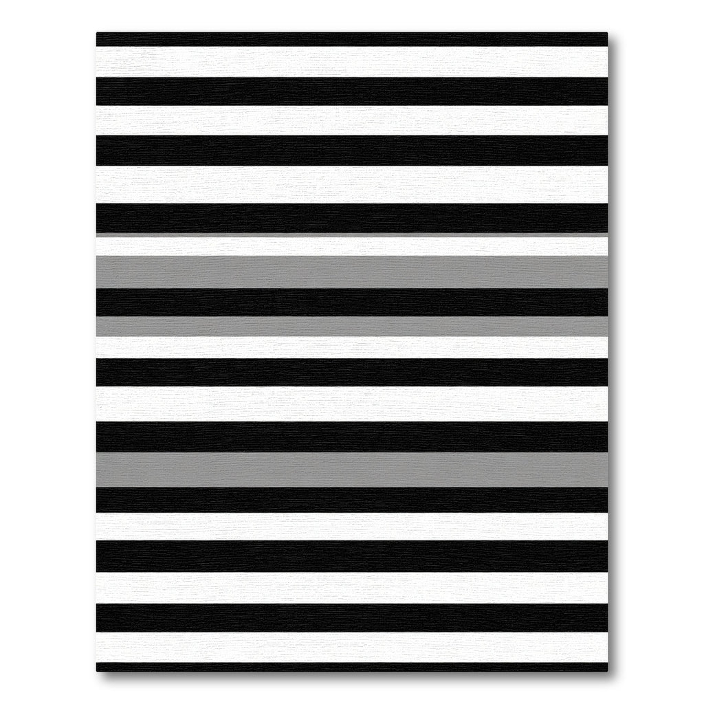 Bold Black White Gray Stripe Rug