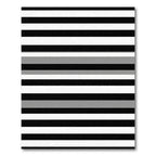 Bold Black White Gray Stripe Rug