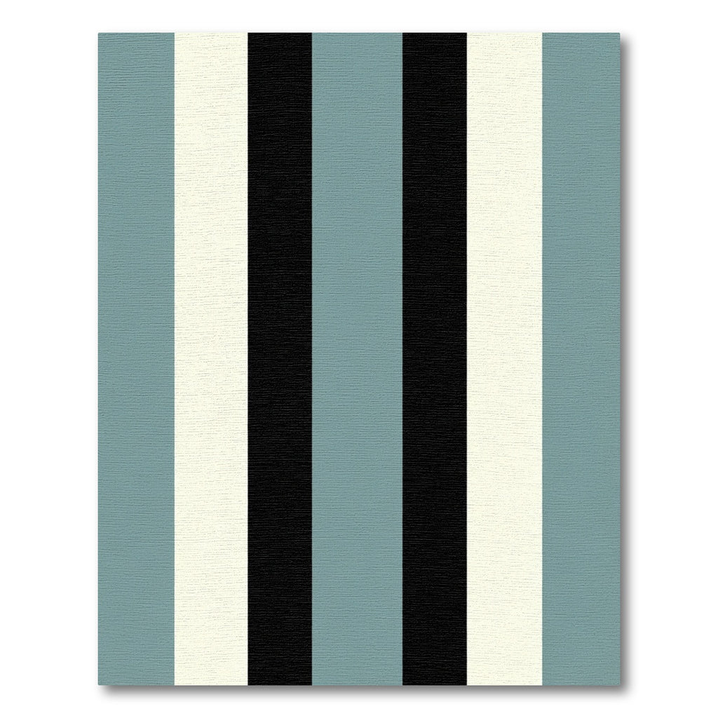 Gray Black Cream Stripe Rug