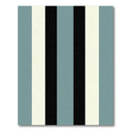 Gray Black Cream Stripe Rug