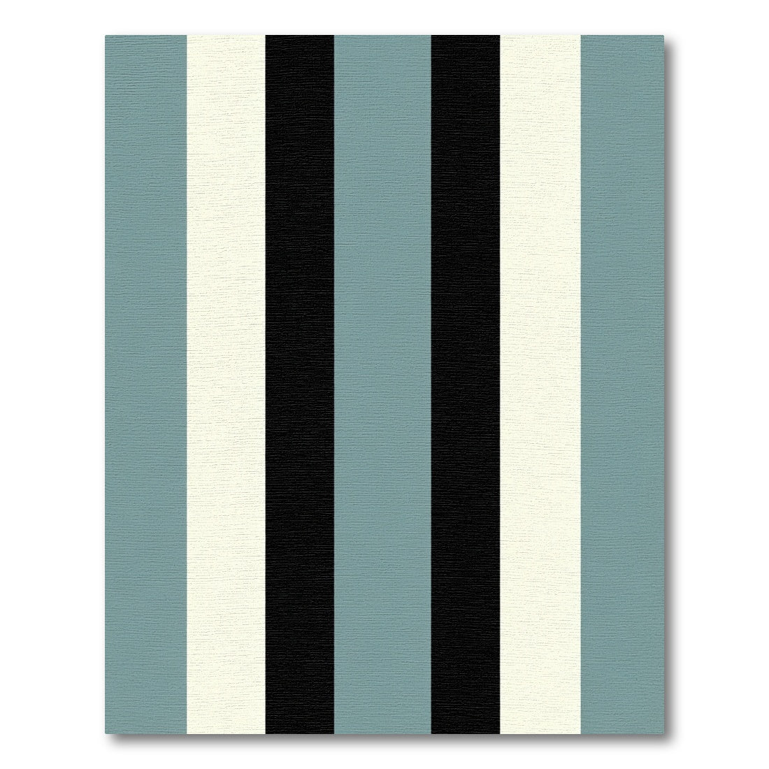 Gray Black Cream Stripe Rug