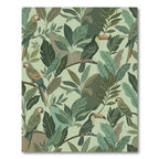 Tropical Parrots and Toucans Foliage Rug