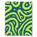 Lime Green Abstract Swirl Wave Rug