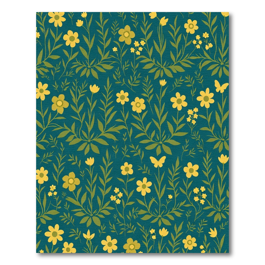 Yellow Floral Botanical Delight Rug