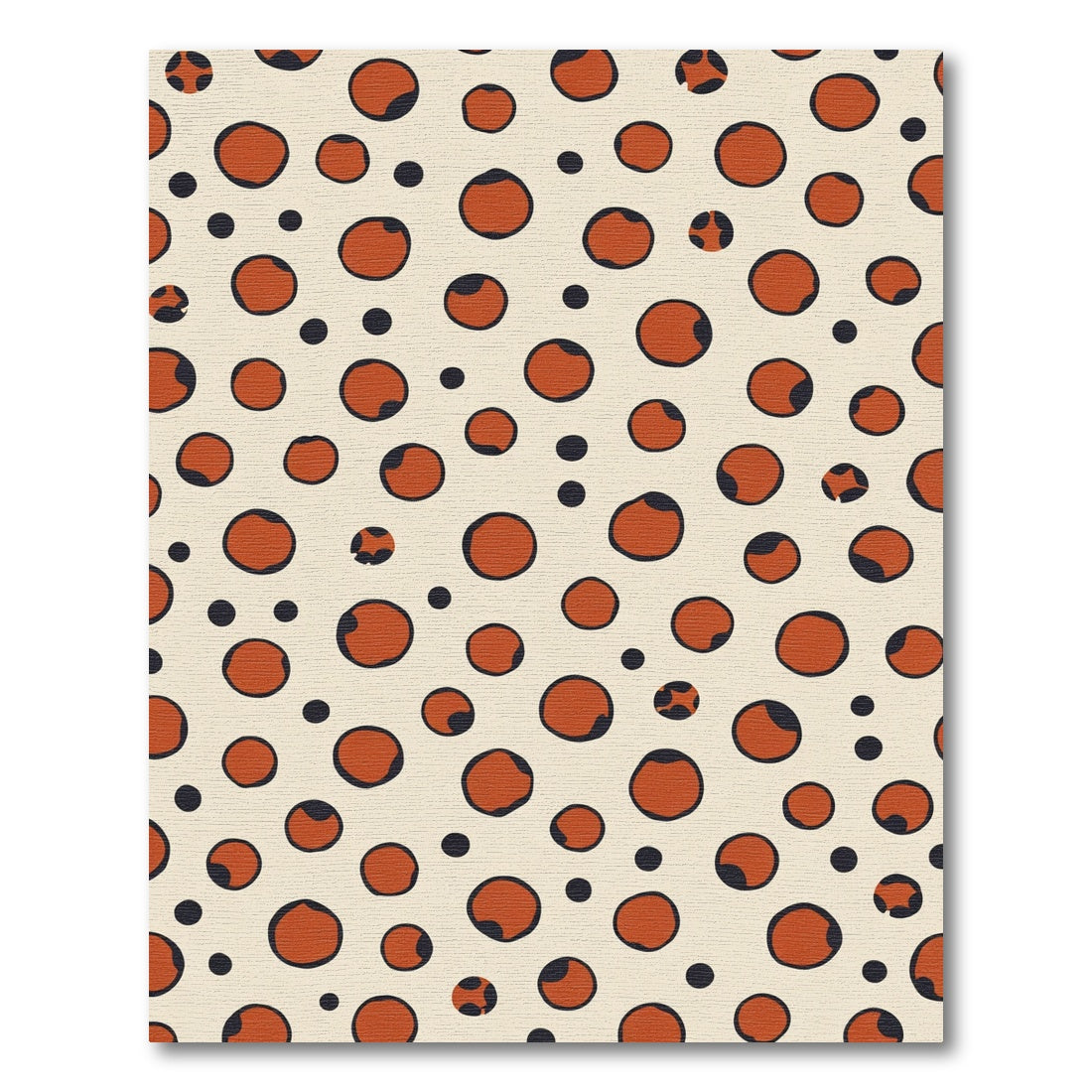 Orange Dot Contemporary Overlay Rug