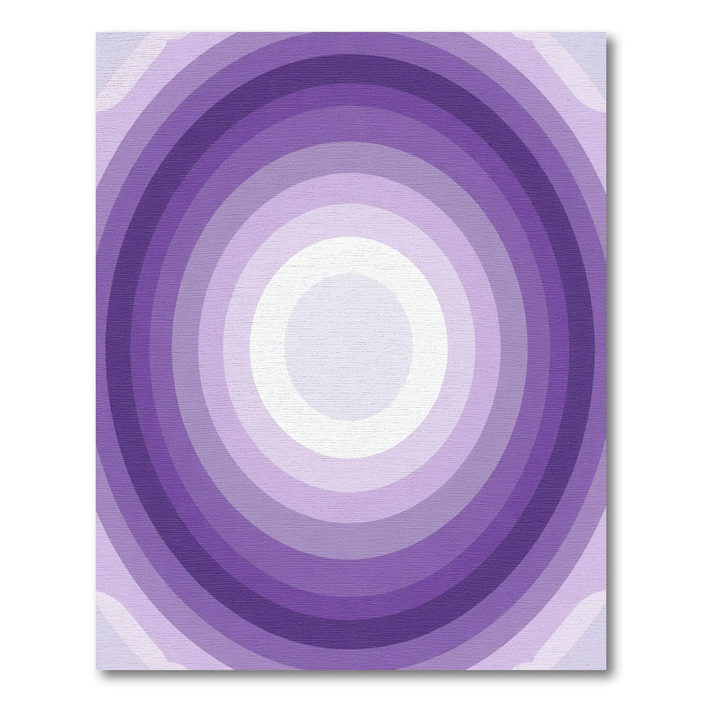 Violet Concentric Ring Gradient Rug