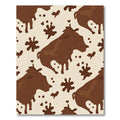 Brown Bull Splatter Cream Accents Rug