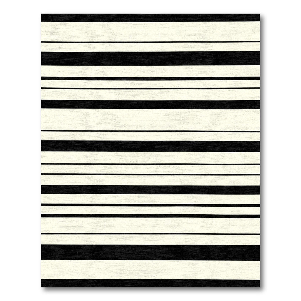 Minimalist Black Cream Stripes Rug