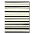 Minimalist Black Cream Stripes Rug
