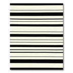 Minimalist Black Cream Stripes Rug