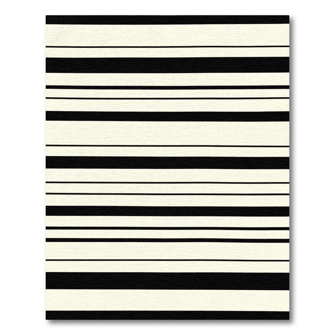 Minimalist Black Cream Stripes Rug
