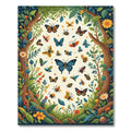 Enchanting Butterfly Woodland Garden Rug