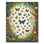 Enchanting Butterfly Woodland Garden Rug