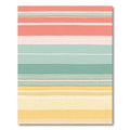 Coral Aqua Yellow Striped Harmony Rug