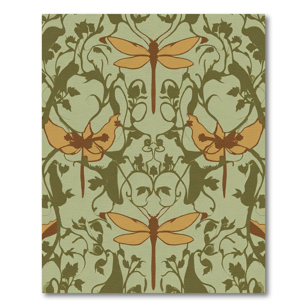 Orange Dragonfly Botanical Garden Rug