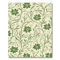 Green Floral Vine Scroll Rug