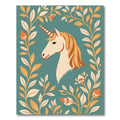 Whimsical Unicorn Floral Bloom Rug
