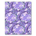 Whimsical Purple Fish Cloud Swirl Rug