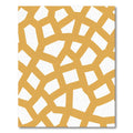 Golden Ochre Intersecting Shapes Rug