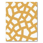 Golden Ochre Intersecting Shapes Rug
